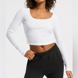 Wesley Ivory Ribbed Knit Top